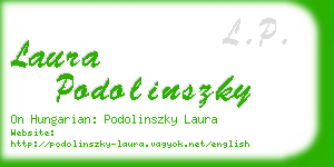 laura podolinszky business card